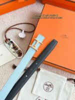 Hermes Epsom calfskin double-sided leather belt 65995 - Image 2