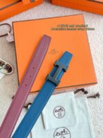 Hermes Epsom calfskin double-sided leather belt 65998 - Image 3