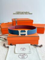 Hermes Epsom calfskin double-sided leather belt 66000 - Image 3
