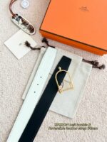 Hermes Swift calfskin double-sided leather belt 66017 - Image 4