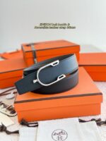Hermes Epsom calfskin double-sided leather belt 66008 - Image 3