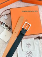 Hermes Epsom calfskin leather belt 66027 - Image 2