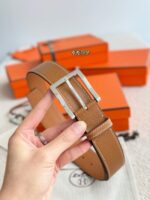 Hermes Epsom calfskin leather belt 66028
