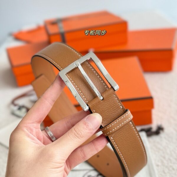 Hermes Epsom calfskin leather belt 66028