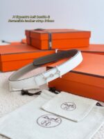 Hermes Swift & Epsom calfskin double-sided leather belt 65986 - Image 3