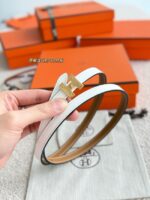 Hermes Swift & Epsom calfskin double-sided leather belt 66024 - Image 3