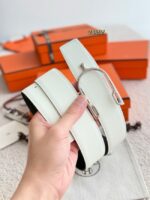 Hermes Swift calfskin double-sided leather belt 66018 - Image 2