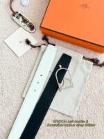 Hermes Swift calfskin double-sided leather belt 66018 - Image 4