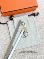 Hermes Swift & Epsom calfskin double-sided leather belt 66022 - Image 2