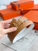 Hermes Swift calfskin double-sided leather belt 66029