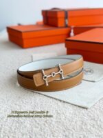 Hermes Swift calfskin double-sided leather belt 66030 - Image 4