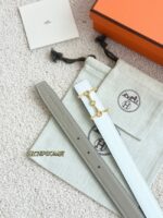 Hermes Swift & Epsom calfskin double-sided leather belt 65985 - Image 3