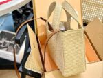 Loewe Anagram Basket Woven Straw Shopping Tote Bag 652399 Beige - Image 4