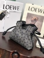 Loewe Flamenco Clutch Bag Original LE0556 Black Embroidery - Image 4