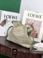 Loewe Flamenco Clutch Bag Original LE0556 green Embroidery - Image 6