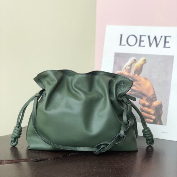 Loewe Flamenco Clutch Bag Original Leather LE0556 Dark green