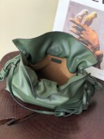 Loewe Flamenco Clutch Bag Original Leather LE0556 Dark green - Image 4
