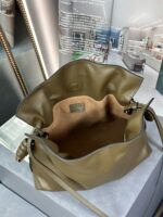 Loewe Flamenco Clutch Bag Original Leather LE0556 Khaki green - Image 4