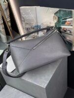 Loewe Large grainy cowhide leather Puzzle bag 231095 dark gray - Image 2
