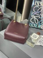 Loewe Mini Napa Lamb Leather Flamenco Purse 25SS Burgundy - Image 3