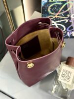 Loewe Mini Napa Lamb Leather Flamenco Purse 25SS Burgundy - Image 4