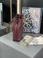 Loewe Mini Napa Lamb Leather Flamenco Purse 25SS Burgundy - Image 5