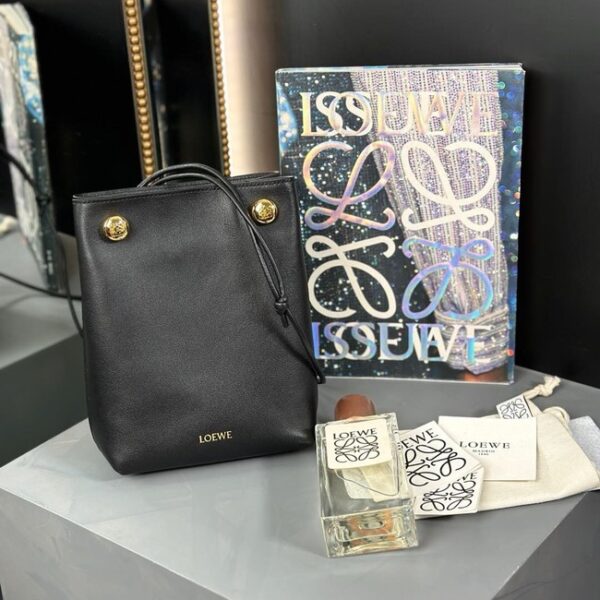 Loewe Mini Napa Lamb Leather Flamenco Purse 25SS black