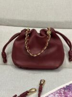 Loewe Mini Napa Lamb Leather Flamenco Purse A914C Burgundy - Image 2