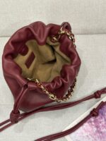 Loewe Mini Napa Lamb Leather Flamenco Purse A914C Burgundy - Image 4