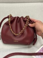 Loewe Mini Napa Lamb Leather Flamenco Purse A914C Burgundy - Image 6