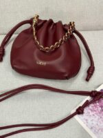 Loewe Mini Napa Lamb Leather Flamenco Purse A914C Burgundy - Image 7