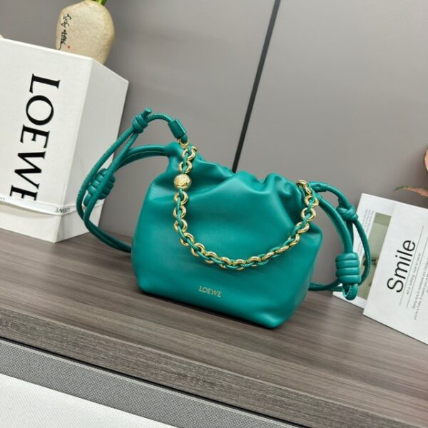 Loewe Mini Napa Lamb Leather Flamenco Purse A914C blue