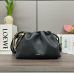 Loewe Napa Lamb Leather Flamenco Purse 80696 Black - Image 6