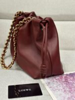 Loewe Napa Lamb Leather Flamenco Purse 80696 Burgundy - Image 5