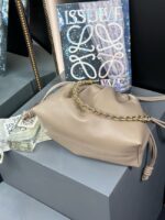 Loewe Napa Lamb Leather Flamenco Purse 80696 gray - Image 4