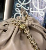 Loewe Napa Lamb Leather Flamenco Purse 80696 gray - Image 6