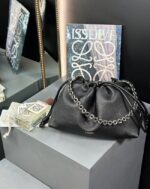 Loewe Napa Lamb Leather Flamenco Purse Grained Calfskin 80696 black