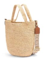 Loewe Woven Raffia Slit Mini Tote Bag 82020 Tan - Image 2