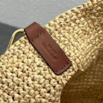 Loewe Woven Raffia Slit Mini Tote Bag 82020 Tan - Image 5