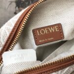 Loewe small Miniature Anagram Jacquard and cow leather bag 651421 Hazel&tan - Image 2