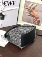 Loewe small Miniature Anagram Jacquard and cow leather bag 651421 black - Image 5