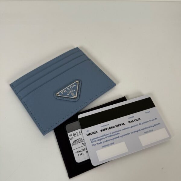 Prada Card Holder 1MC025 blue&Silver
