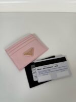 Prada Card Holder 1MC025 pink&gold
