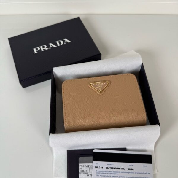 Prada Card Holder Wallet 1ML018 Apricot
