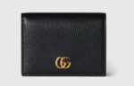 Bi-color GG Marmont small wallet Variation black and red leather