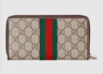 Ophidia zip around wallet Beige and dark brown soft GG Supreme - Image 3
