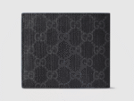 Blue interior GG bi-fold wallet Black GG Supreme - Image 3