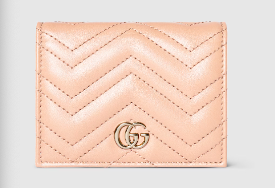 GG Marmont small wallet Variation pale pink leather