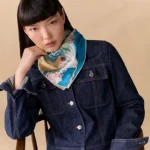 Academia Hippica scarf 90 bleu azur - Image 3