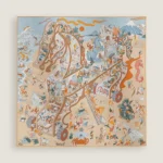 Academia Hippica scarf 90 bleu glacier